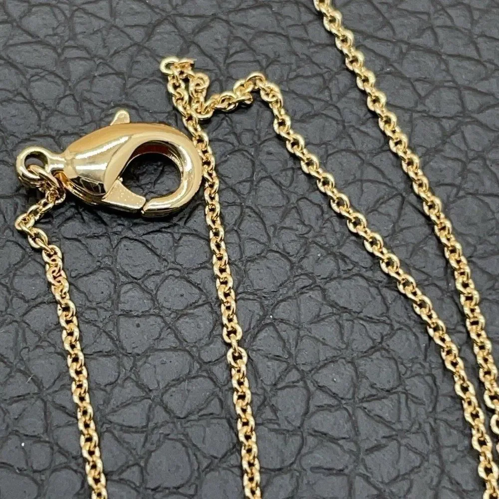Clear Diamonite East/West Drop Necklace Gold Tone Real Collections Adrienne 17" - Picture 8 of 8